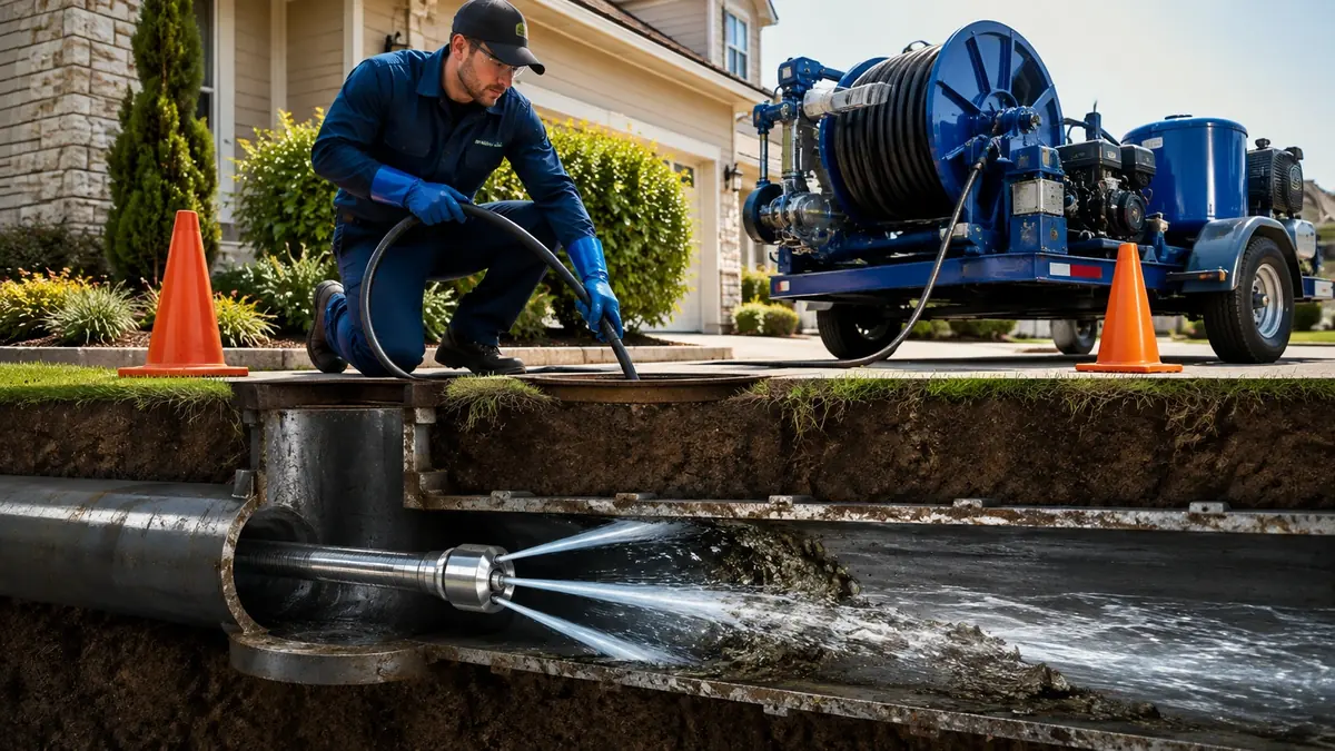 Main Sewer Line Hydro Jet Cleaning in Aguanga